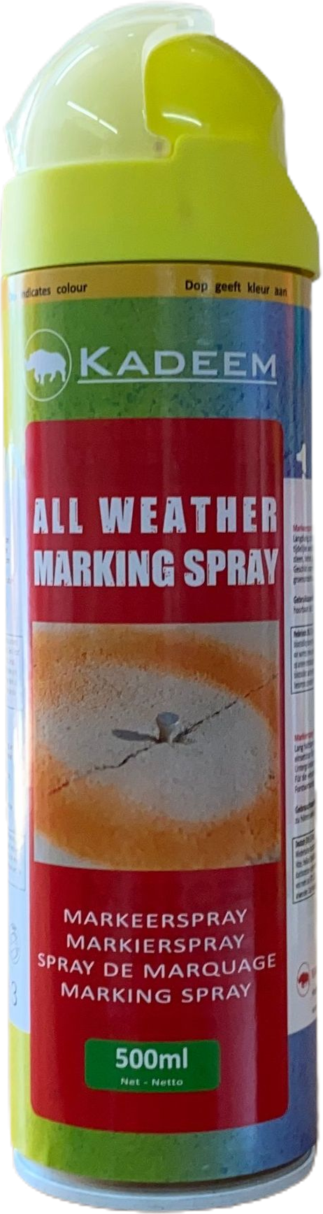 Kadeem Markeerspray All Weather 500ml Fluor Geel