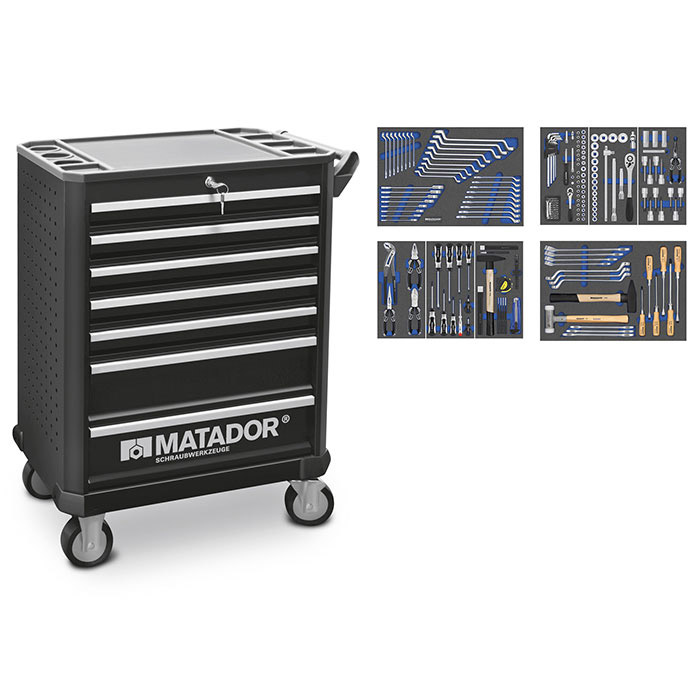 Matador Ratio Werkplaatswagen Truck 7 laden, 201-delig