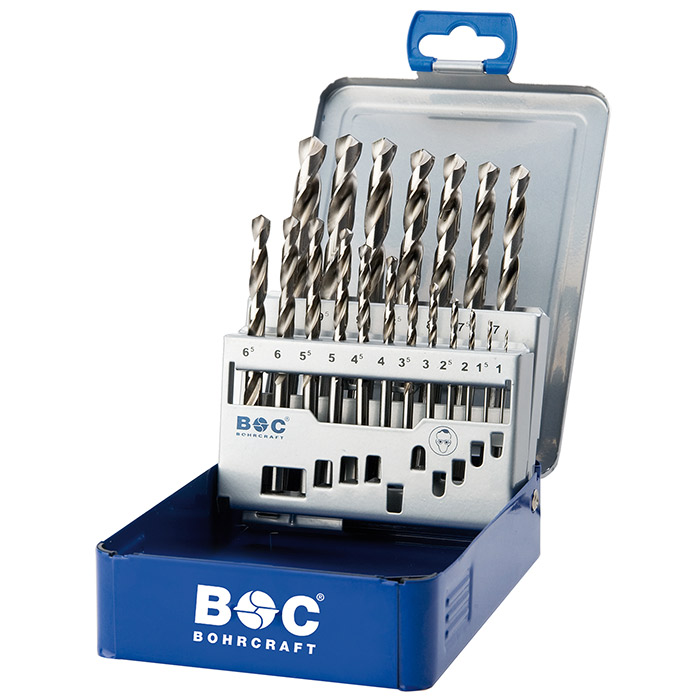 BC PP Spiraalborenset MG10 DIN 338 HSS-G Split-P Type N Ø 1,0-10,0mm, 19-delig