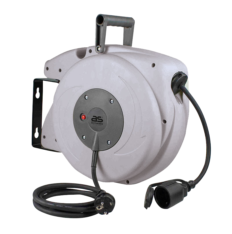 Schwabe Veerkabelhaspel 230V/16A IP44 Neopreen H07RN-F 3G1,5 10m