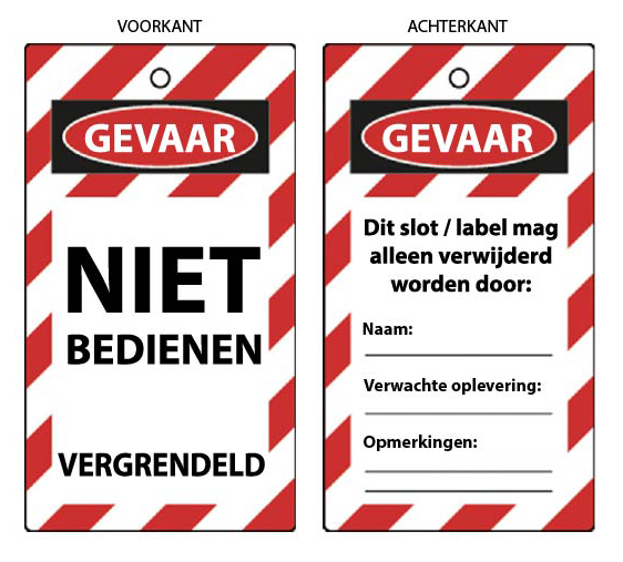 Spectrum Waarschuwing Label 75x135mm 'Niet Bedienen' (10 stuks)