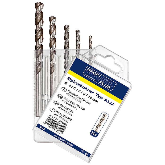 BC PP Spiraalborenset MG 5-ALU DIN 338 HSS-G  Split-P Type WØ 4-10mm, 5-delig
