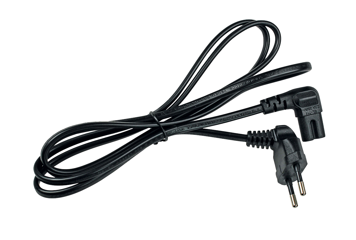 Schwabe Voedingskabel C7 Vinyl 230V/2.5A IP20 H03VVH2-F 2×0.75 haaks wit 1.5m