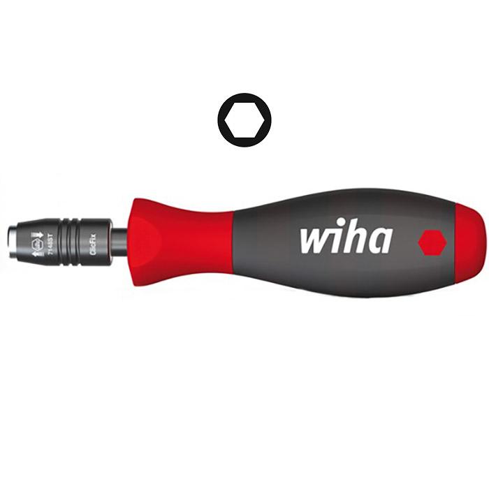 WIHA SoftFinish Bitschroevendraaier 387 1/4" met CentroFix Snelwissel Bithouder 149mm