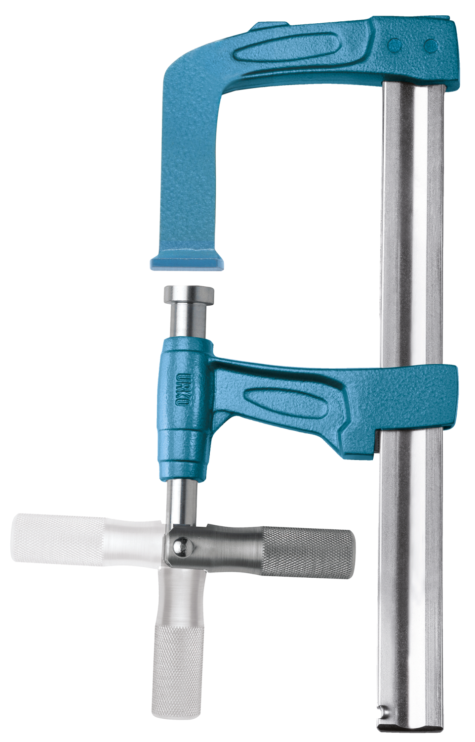 URKO Lijmklem 4003-UA in U-vorm gesloten scharnier spindel 100mm diep (35x8) 600x130mm