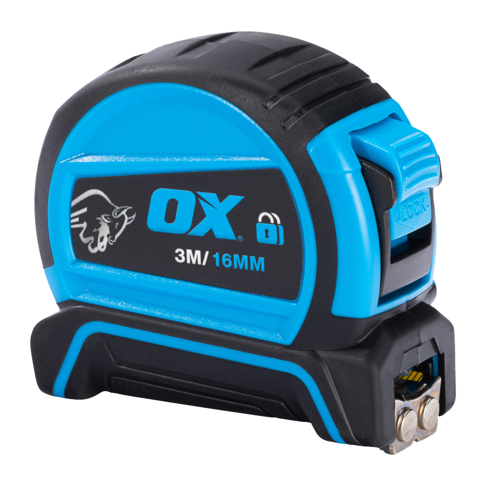 OX Pro Rolbandmaat met dubbele remfunctie 3m