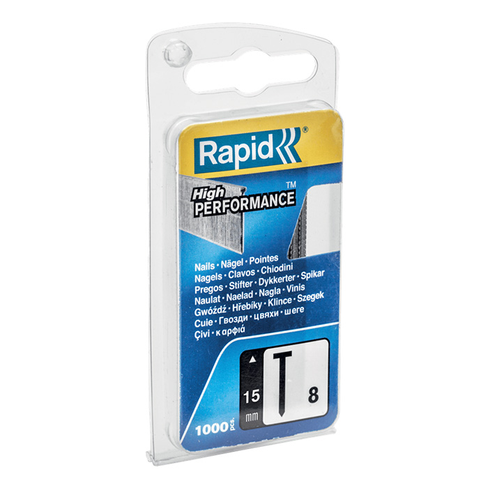 Rapid Nagels 8/25mm Gegalvaniseerd in blister (1000 stuks)