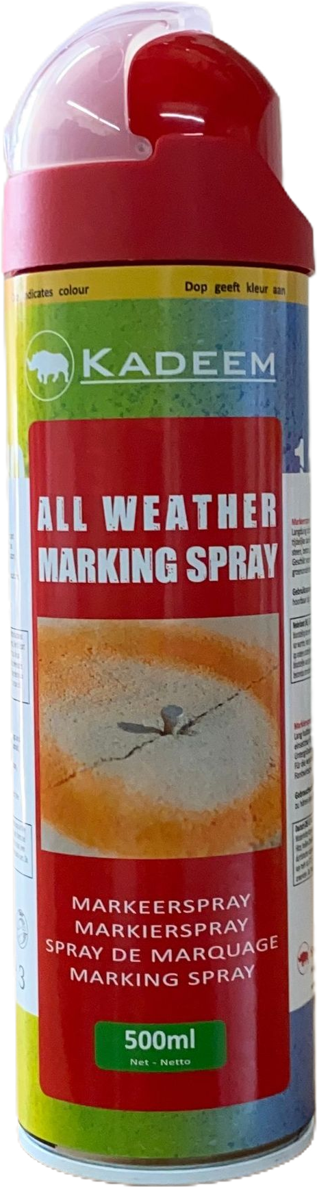 Kadeem Markeerspray All Weather 500ml Rood