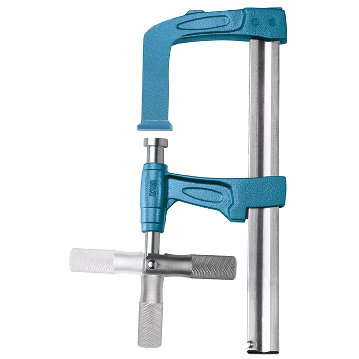 URKO Lijmklem 4003-UA in U-vorm gesloten scharnier spindel 100mm diep (35x8) 600x130mm