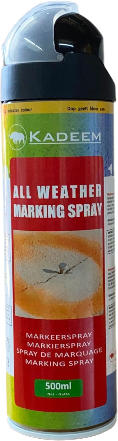 Kadeem Markeerspray All Weather 500ml Zwart