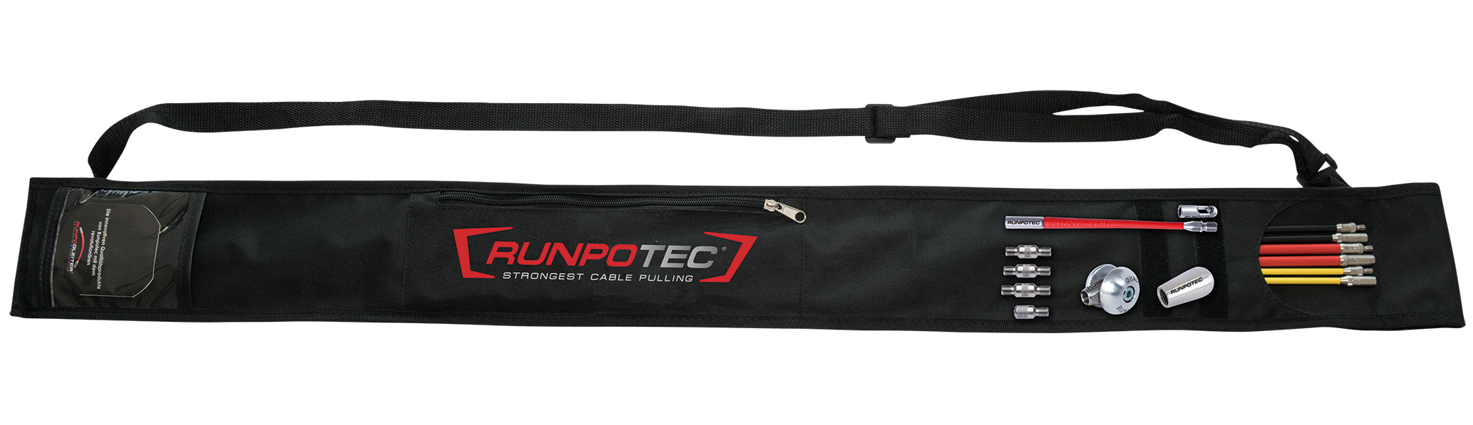 RUNPO Set Doorvoerstokken t.b.v. 7,5mm, 9mm en 11mm Glasvezel Trekveer, 13-delig