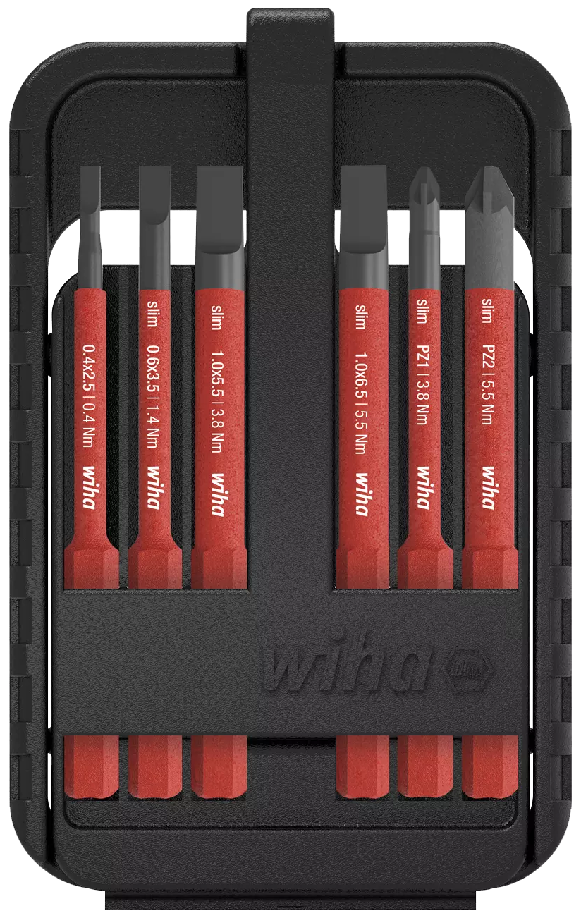 WIHA SlimBitset Electric Box 2831 SL/PZ, 7-delig in blister