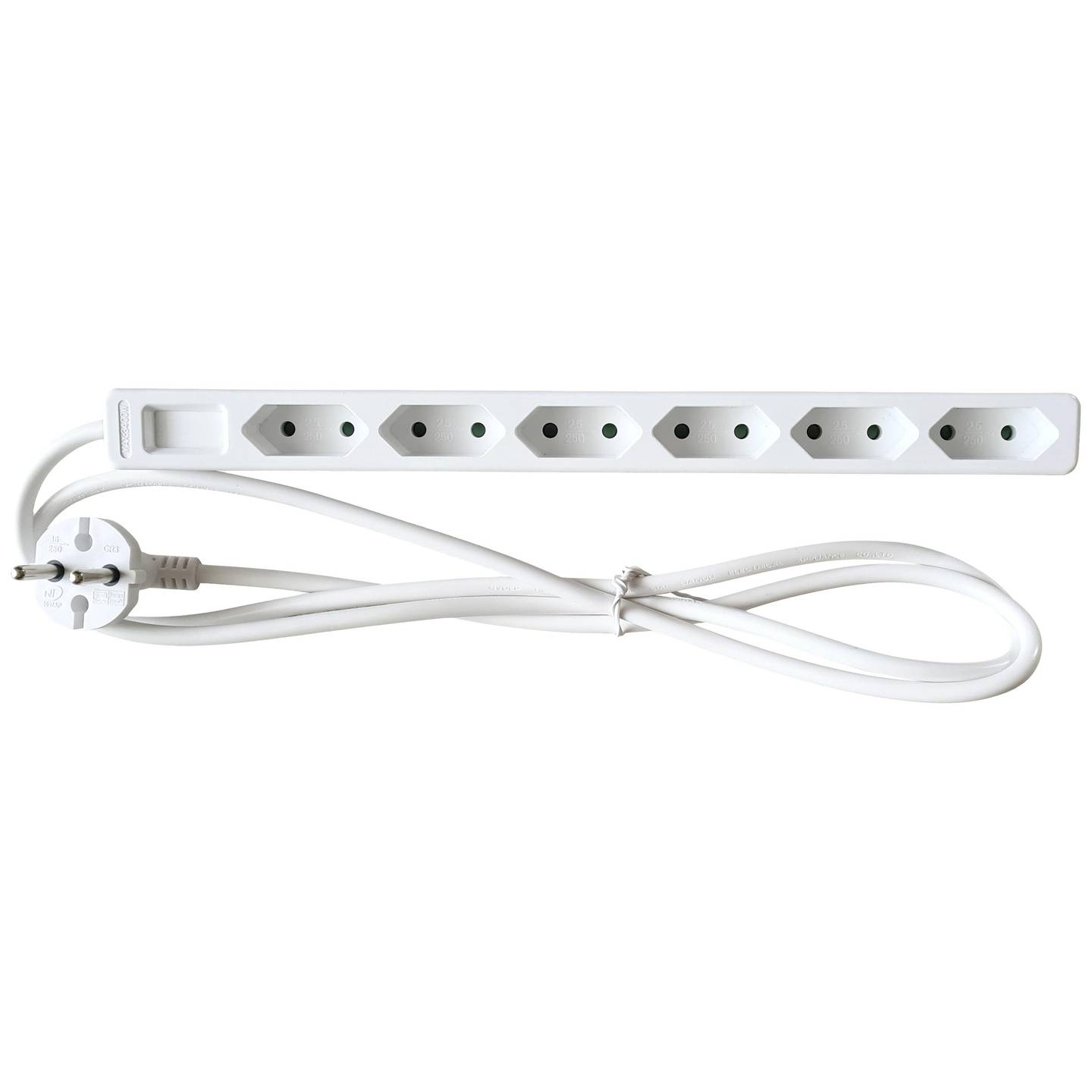 Schwabe Stekkerdoos 6x Eurostopcontacten H05VV-F 2x 1,0 1.4m