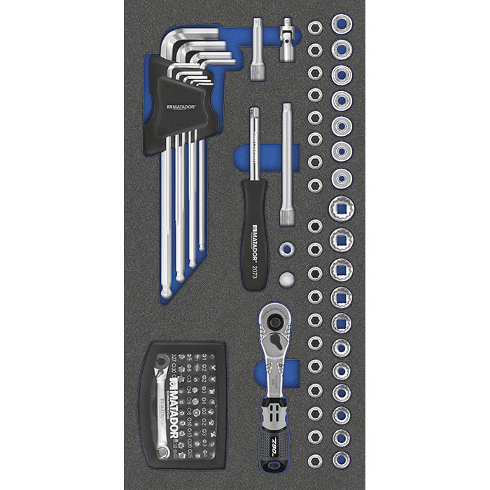Matador MTS 1/3 Module 1/4" Dopsleutelset Inchmaat 1/8-1/2", 85-delig