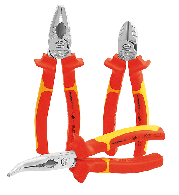 Matador Tangenset 1000V VDE Combinatie, Knip, Telefoontang Gebogen, 3-delig