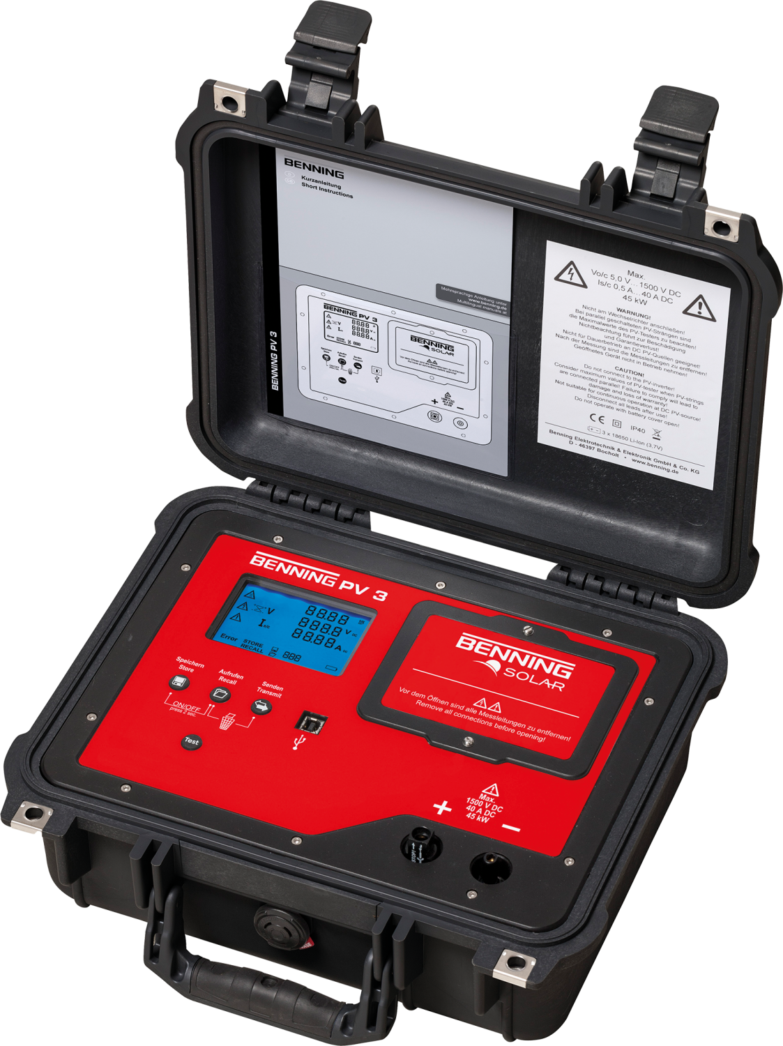 BENNING PV 3 Tester voor fotovoltaïsche installaties