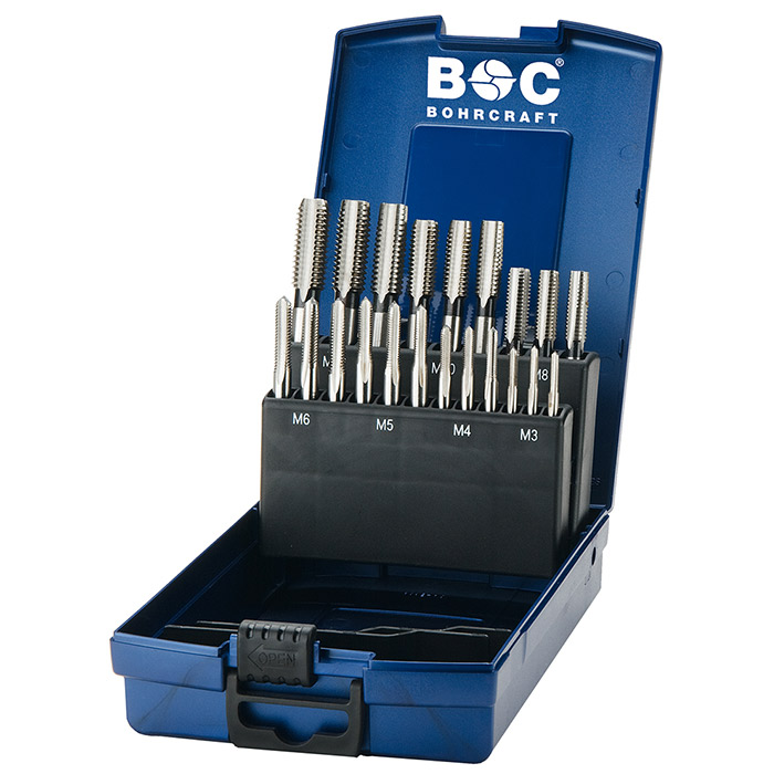 BC Handtappenset G12-K, DIN 352 HSS-G M3-M12, 21-delig