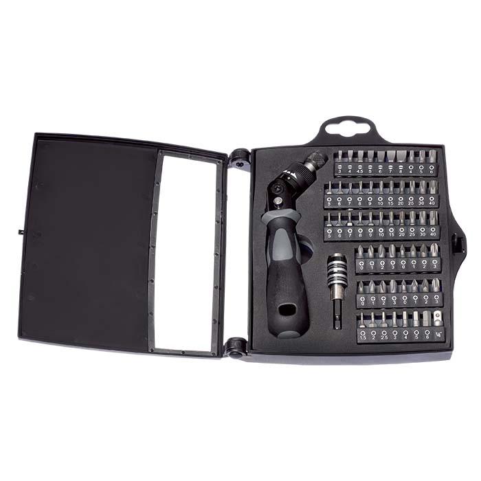 WGB Bitset met bithouder 1/4" in kunststof koffer, 58-delig