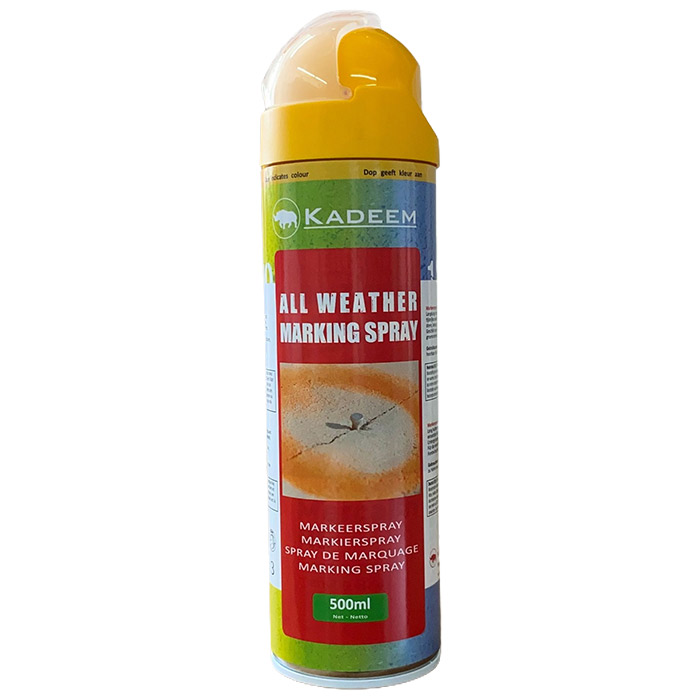 Kadeem Markeerspray All Weather 500ml Geel