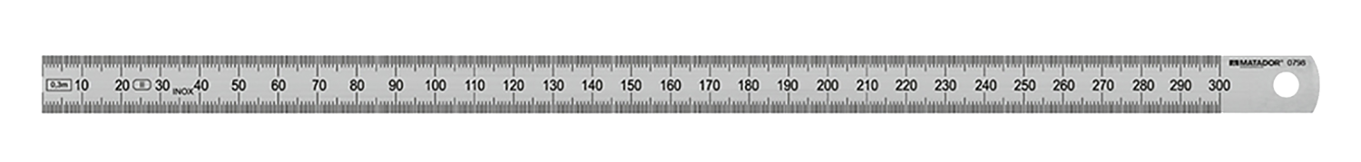 Matador Liniaal staal flexibel 300x15x0,5mm