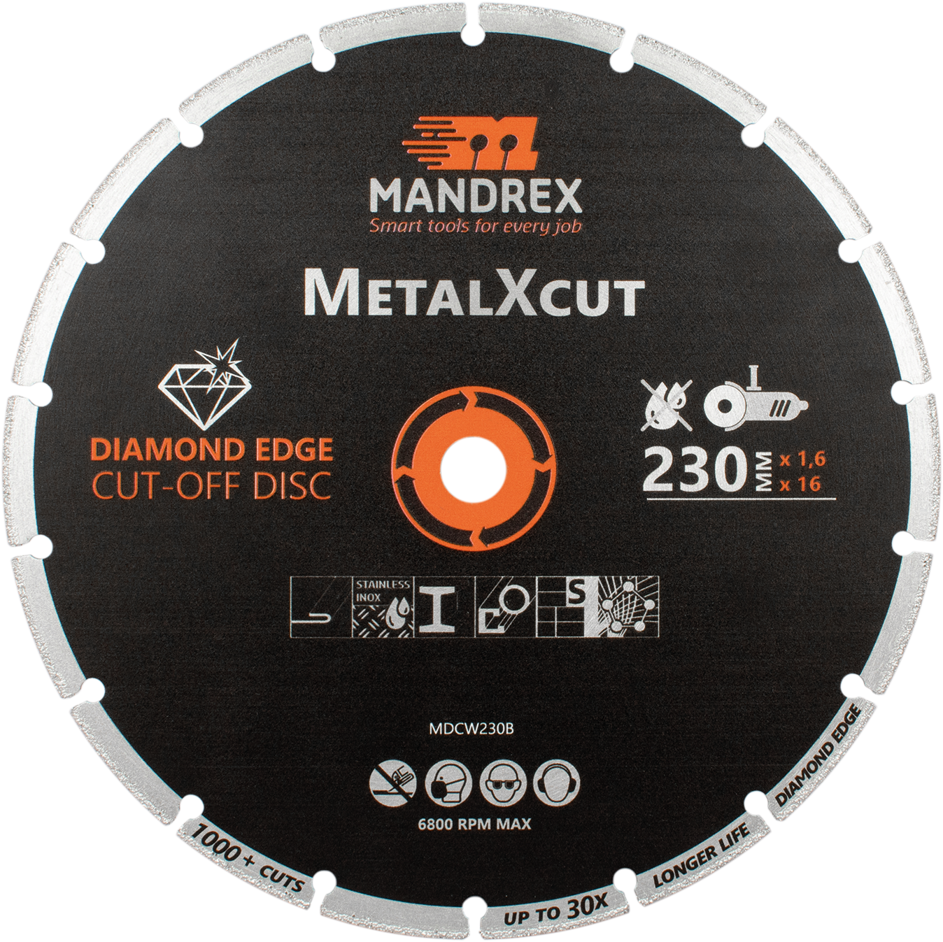 Mandrex MetalXcut Diamant Doorslijpschijf MDCW230B Ø 230mm