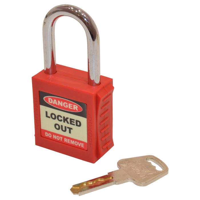 Spectrum Lockout Veiligheidshangslot Rood (met moedersleutel optie)