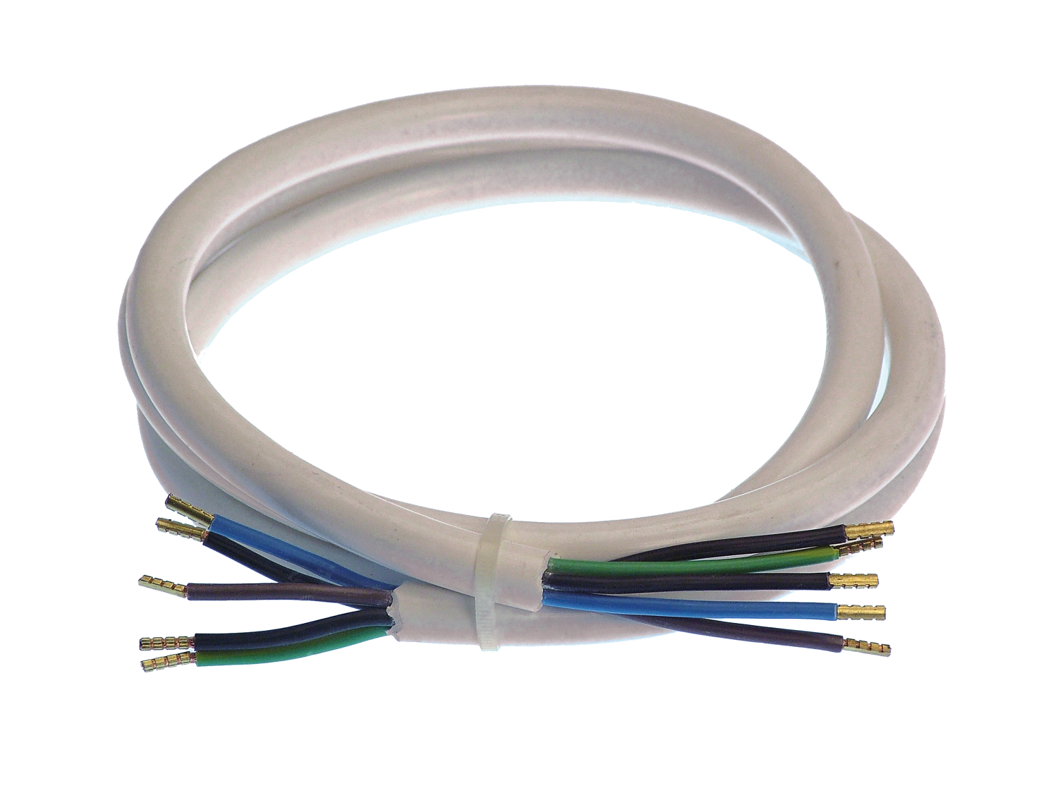 Schwabe Aansluitkabel Kachel Vinyl 400V/16A IP20 H05VV-F 5G2.5 wit 3.0m