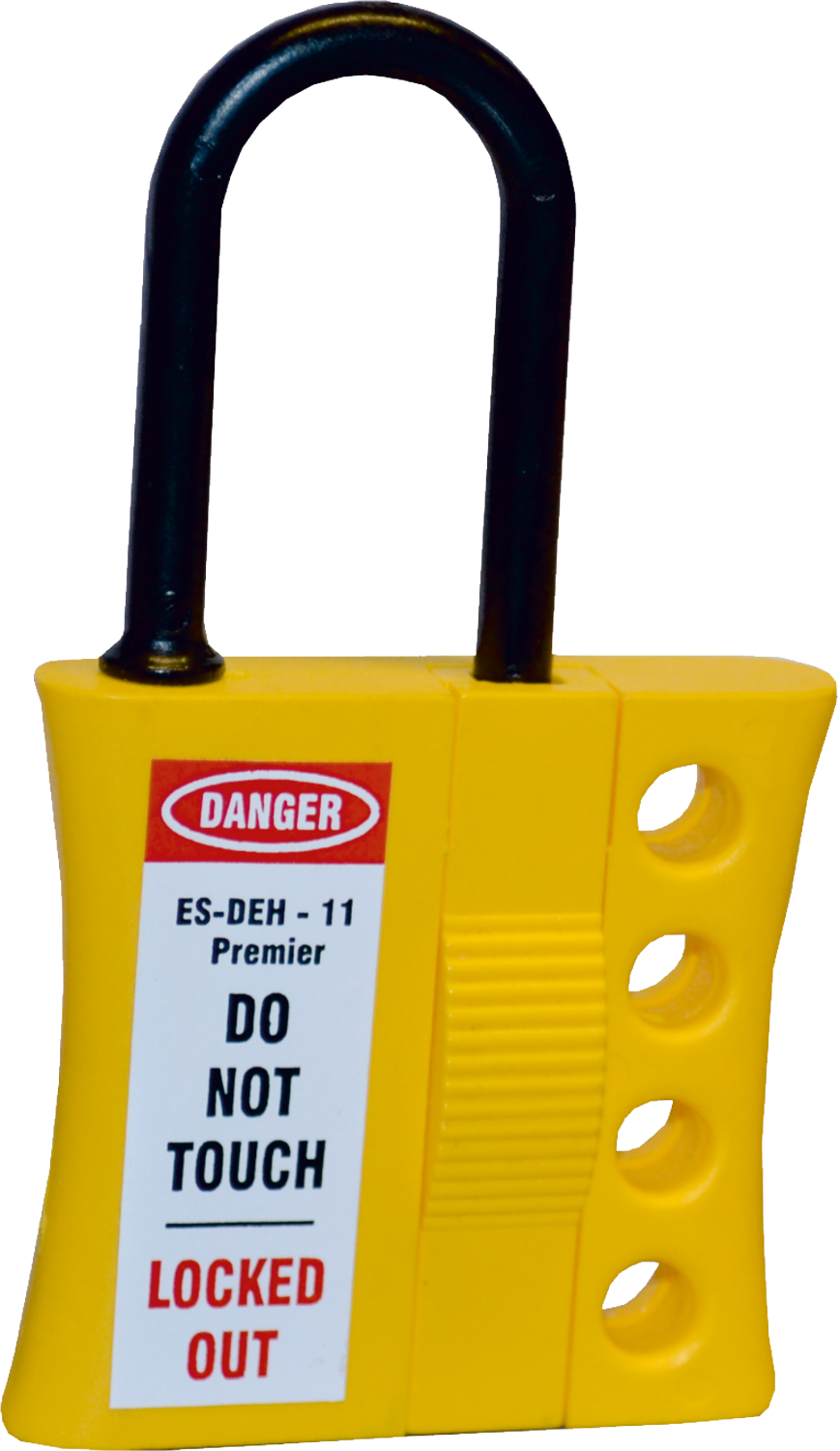 Spectrum Lockout Antistatische Hangslotbeugel Nylon 4 gaten met label Ø6mm