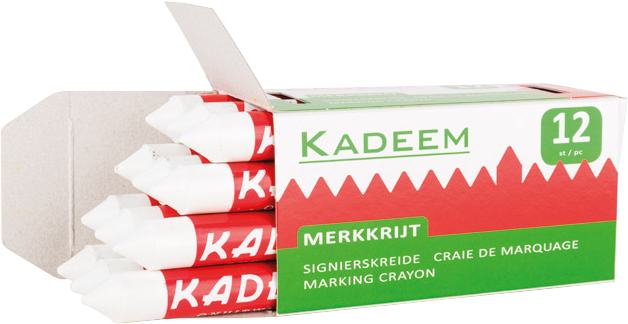 Kadeem Merkkrijt Wit (ds. 12st)