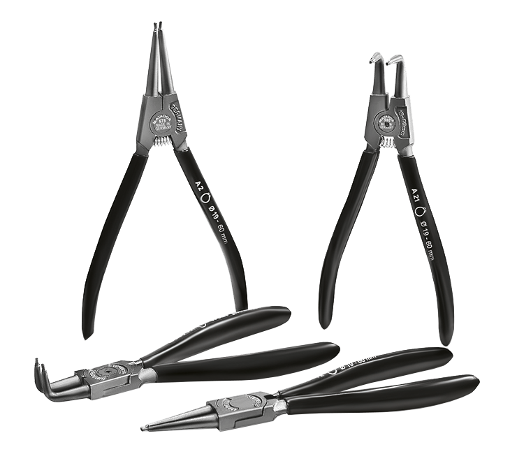 Matador Borgringtangenset recht/gebogen A2-A21-J2-J21, 4-delig