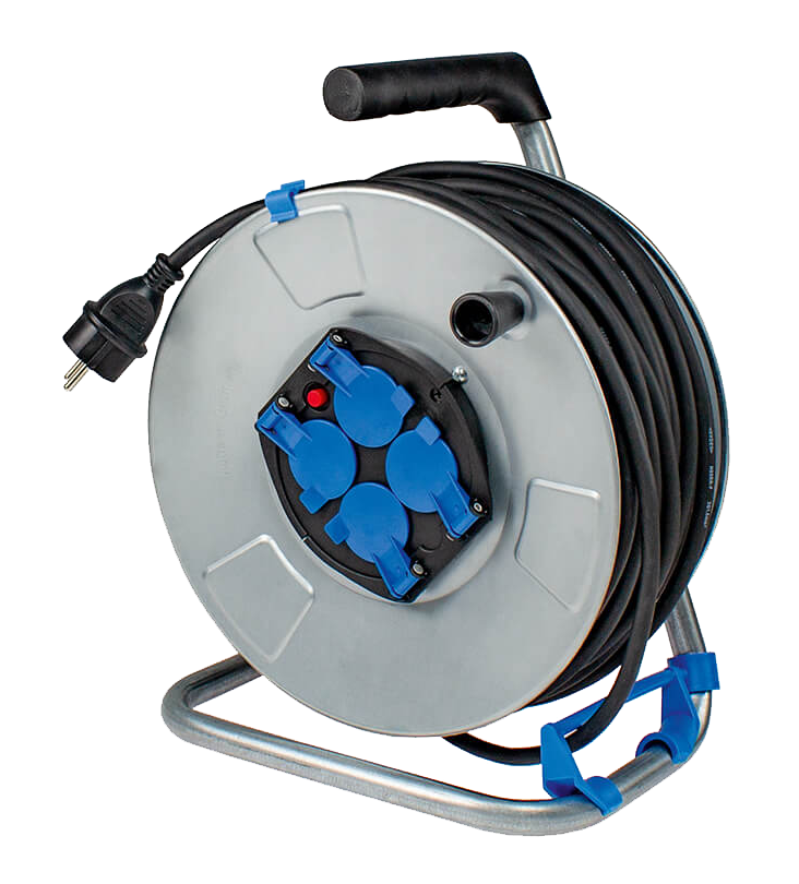 Schwabe Kabelhaspel Metaal 230V/16A IP20 Rubber H05RR-F 3G1.5 50m