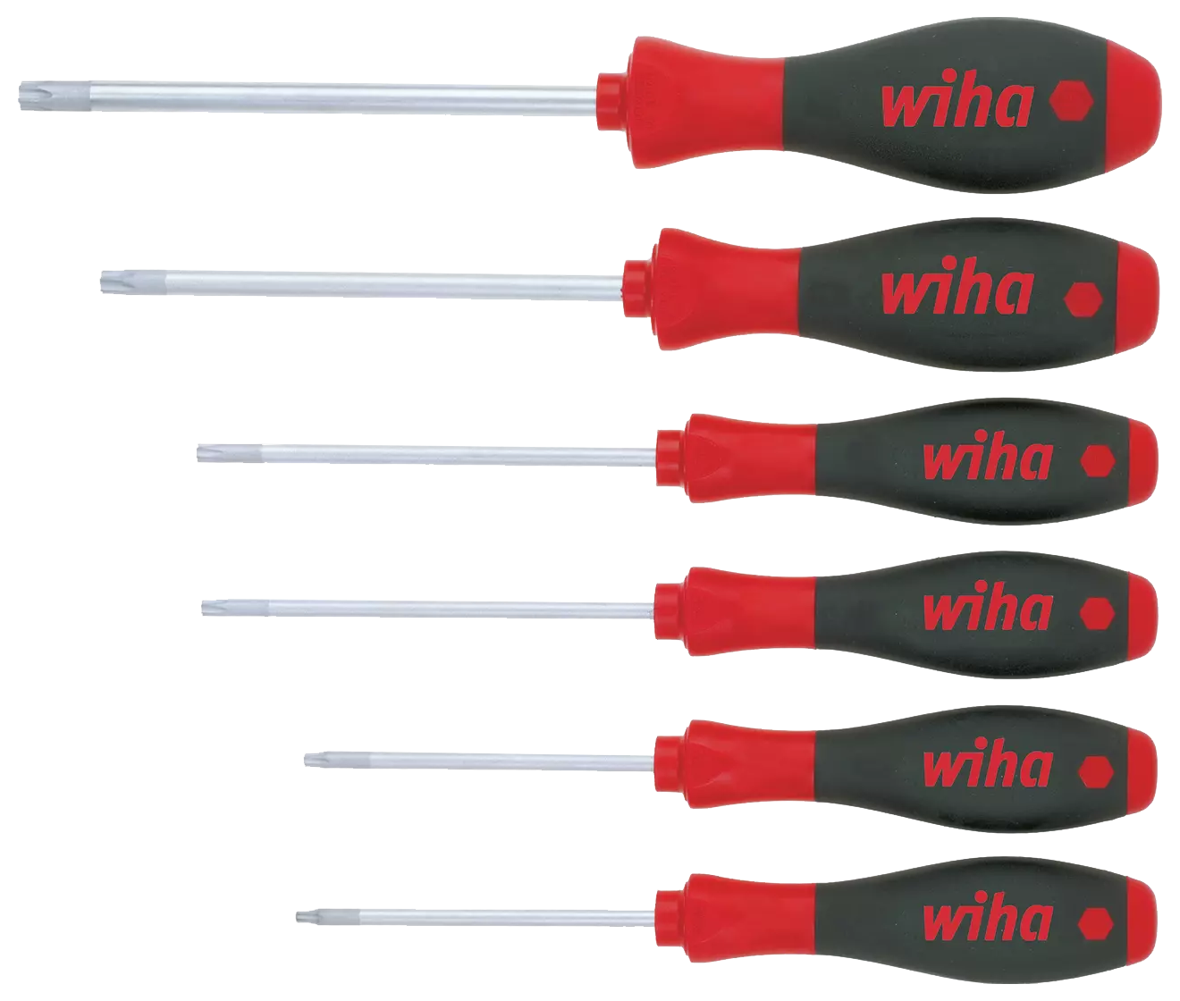 WIHA TORX Schroevendraaierset SoftFinish MagicSpring 362R ronde schacht, 6-delig