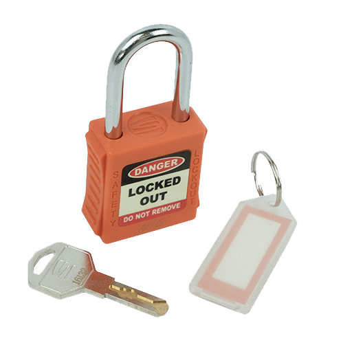 Spectrum Lockout Veiligheidshangslot 40mm oranje (6mm)