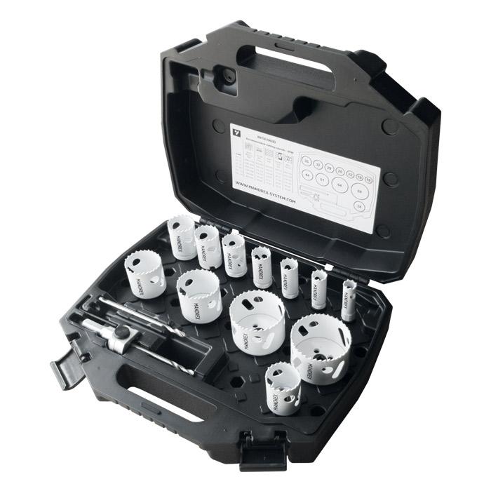 Mandrex Elektricienset SpeedXcut Bi-metaal M42 MHSE1003B, 19mm-83mm zesk.11, 13-delig
