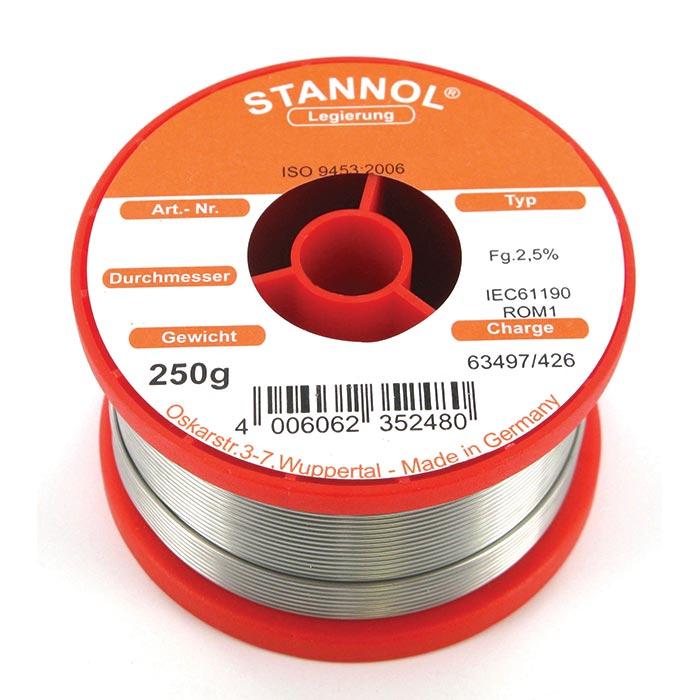Stannol Soldeertin Massief S-Pb50Sn50 Ø 3,0mm 250g 418582