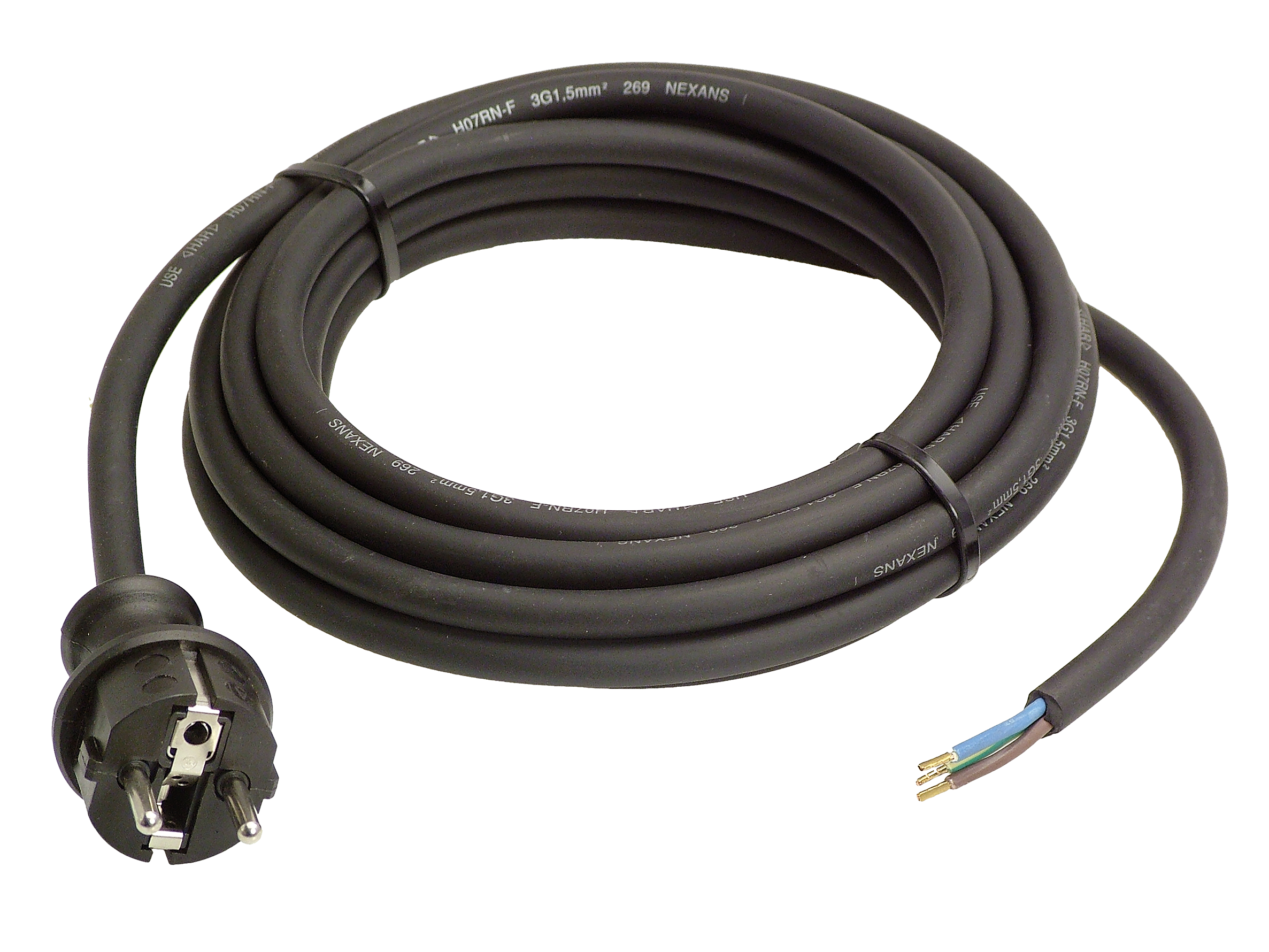 Schwabe Aansluitkabel Neopreen 230V/16A IP44 H07RN-F 2G1,0 zwart 5m