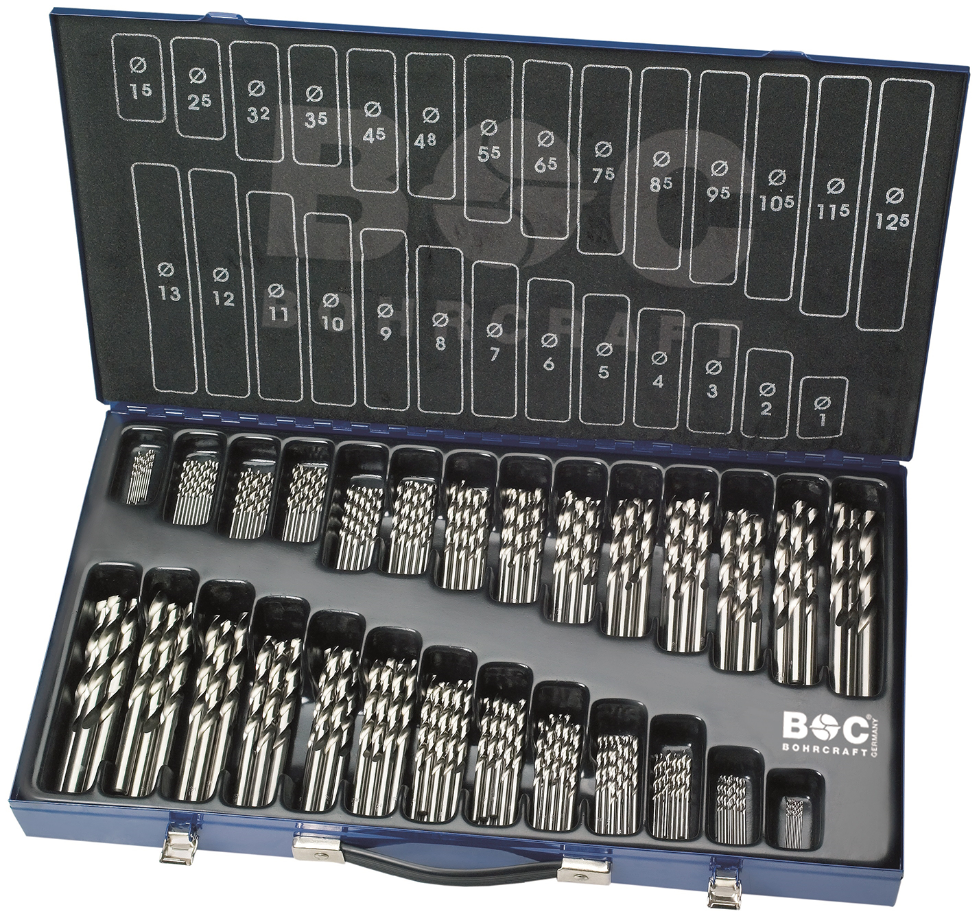 BC Spiraalborenset HSS-E Co 5% DIN 338 ME220 Ø 1,0-13,0 x 0,5 + Ø 3,3 + Ø 4,2mm, 220-delig