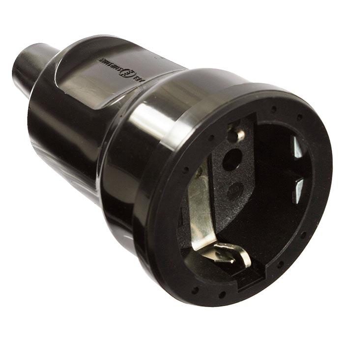 Schwabe PVC Contrastekker 230V/16A IP20 zwart