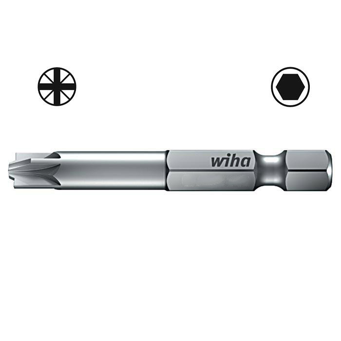 WIHA Professional Bit 1/4" E6,3 7049 Xeno SL/PZ2x50