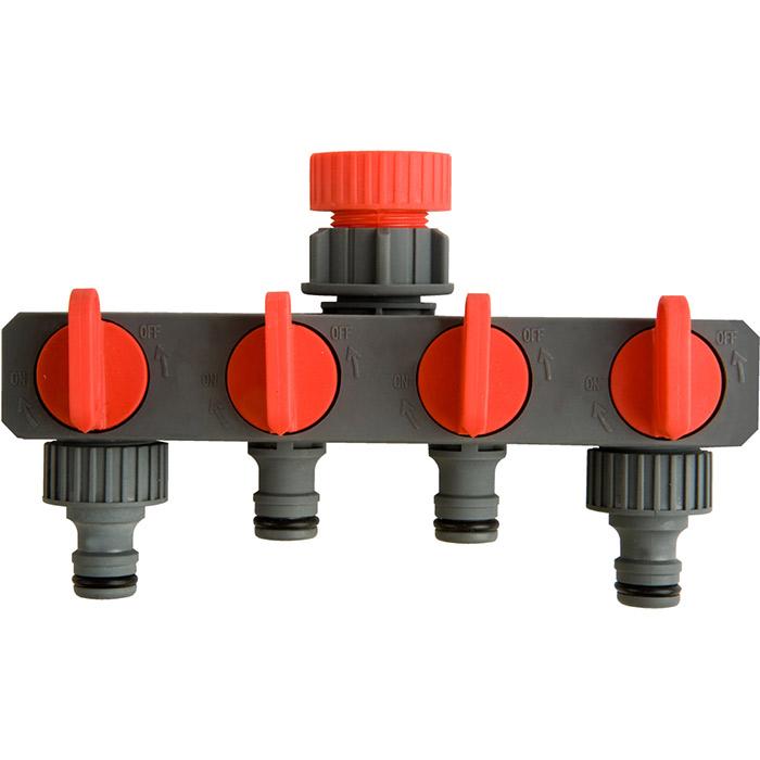 Polet Kraanstuk 4 uitgangen 3/4"-1" in blister