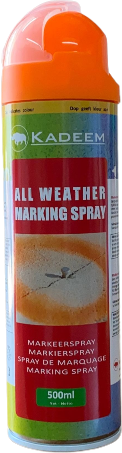 Kadeem Markeerspray All Weather 500ml Fluor Oranje