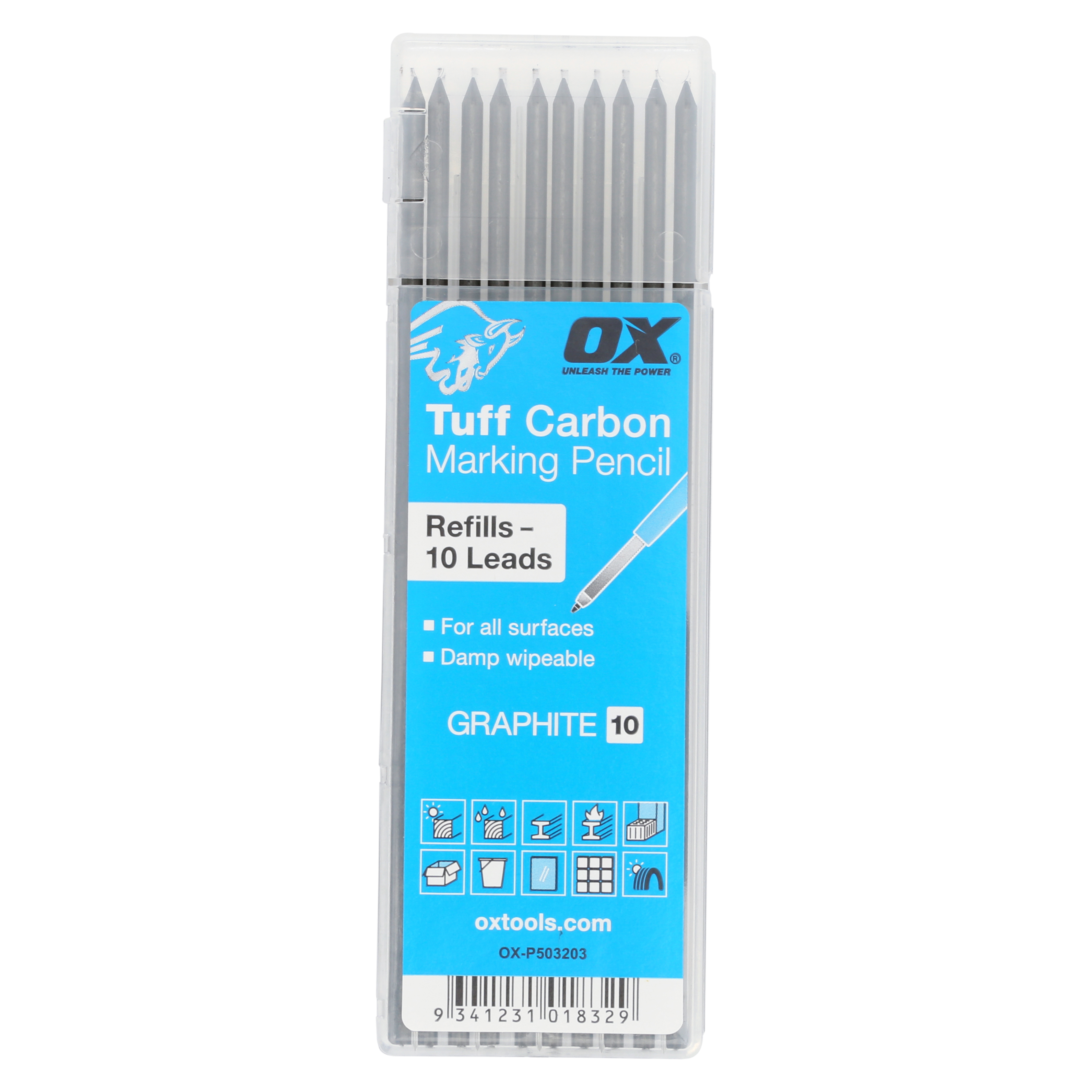 OX Pro Tuff Navulling Markeerpotlood (10 stuks)