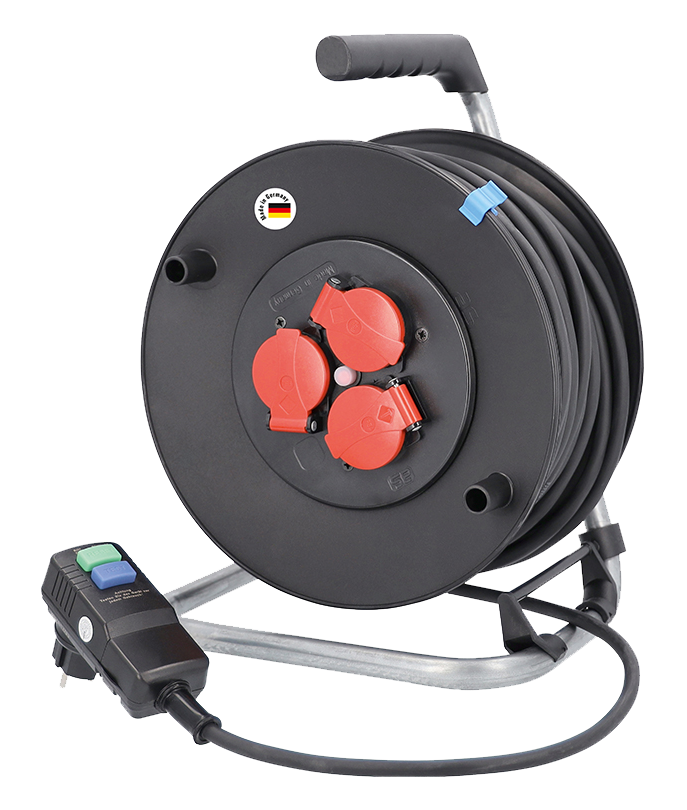 Schwabe Kabelhaspel 230V/16A IP44 Neopreen H07RN-F 3G1.5 PRCD 40m