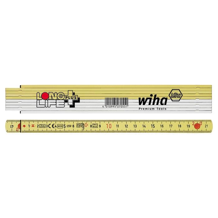 WIHA Longlife Plus Duimstok 410 2001 metrisch 10 delen (geel) 15mm/2m