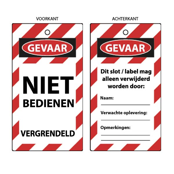 Spectrum Waarschuwing Label 75x135mm 'Niet Bedienen' (10 stuks)