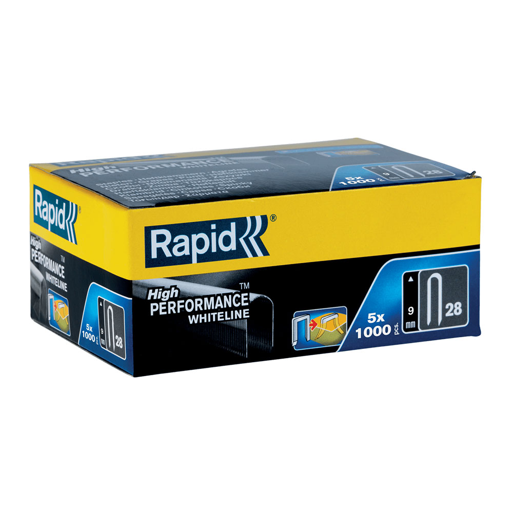 Rapid Kabelniet 28/9mm DP wit in doos (5x1000 stuks)