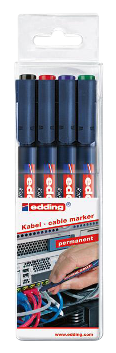 Edding 8407 Kabel Marker set a 4 stuks in etui