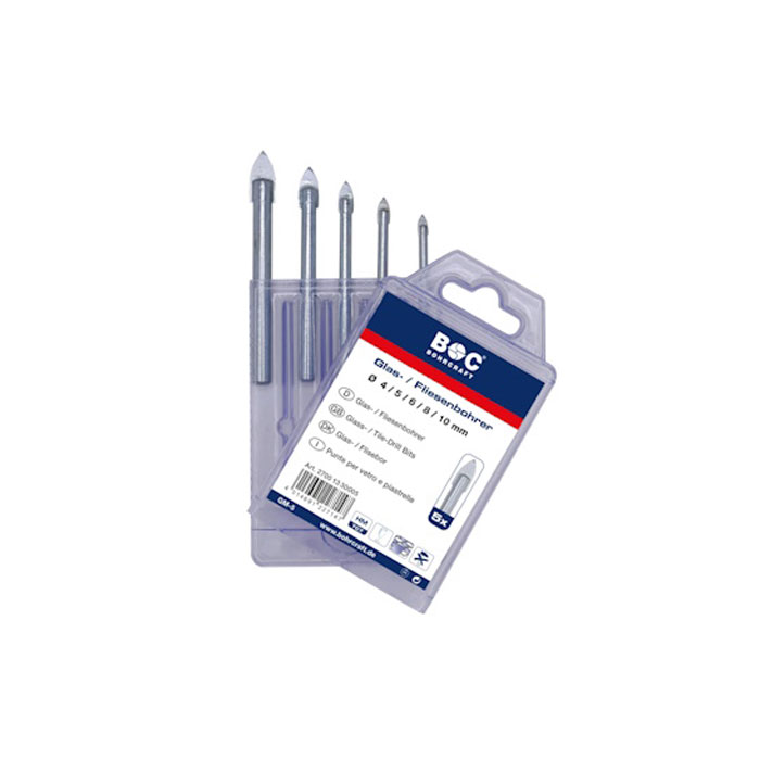 BC Glasborenset HM GM-5 Ø 4-5-6-8-10mm, 5-delig