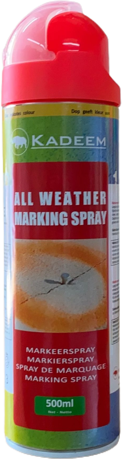 Kadeem Markeerspray All Weather 500ml Fluor Rood