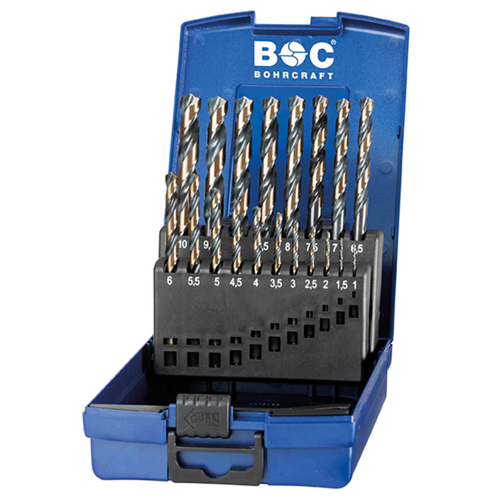 BC PP Spiraalborenset KG13 DIN 338 HSS-G Split-P Type N Ø 1,0-13,0mm, 25-delig